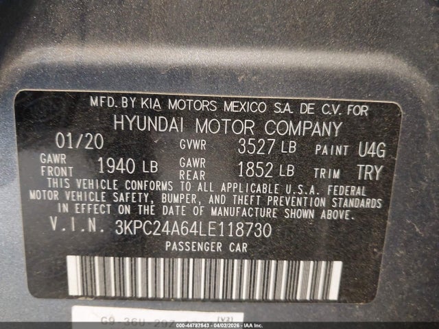 Hyundai ACCENT SE 2020 3KPC24A64LE118730 Image 9