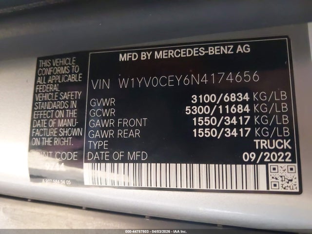W1YV0CEY6N4174656 Mercedes-Benz Metris