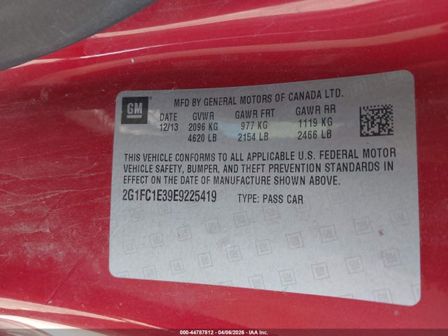 Aukcja sprzedaży 2014 Chevrolet Camaro 2lt, vin: 2G1FC1E39E9225419, numer aukcji: 44787812