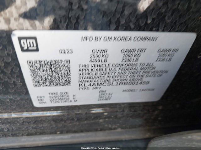 Aukcja sprzedaży 2024 Buick Encore Gx Preferred Awd, vin: KL4AMCSL1RB001459, numer aukcji: 44787820
