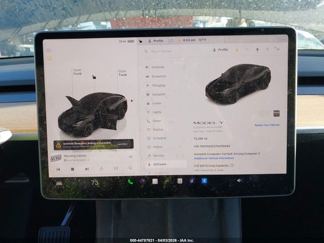 Aukcja sprzedaży 2023 Tesla Model Y Awd/long Range Dual Motor All-wheel Drive, vin: 7SAYGDEE2PA056849, numer aukcji: 44787821