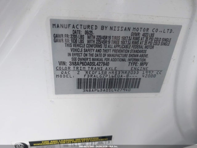 3N8AP6DA0SL427940 Nissan Kicks Sr Fwd