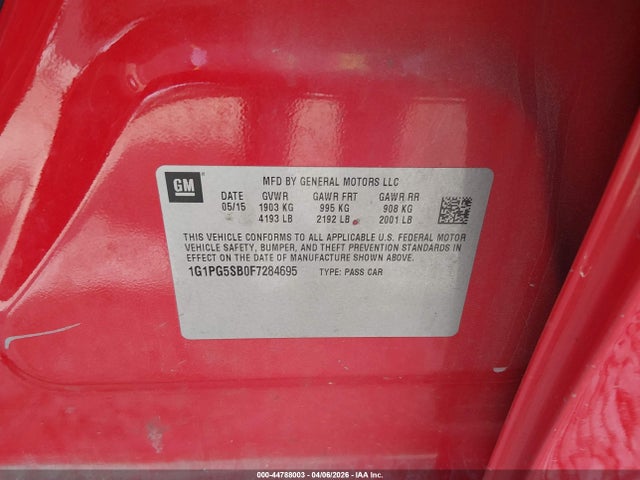 1G1PG5SB0F7284695 Chevrolet CRUZE LTZ