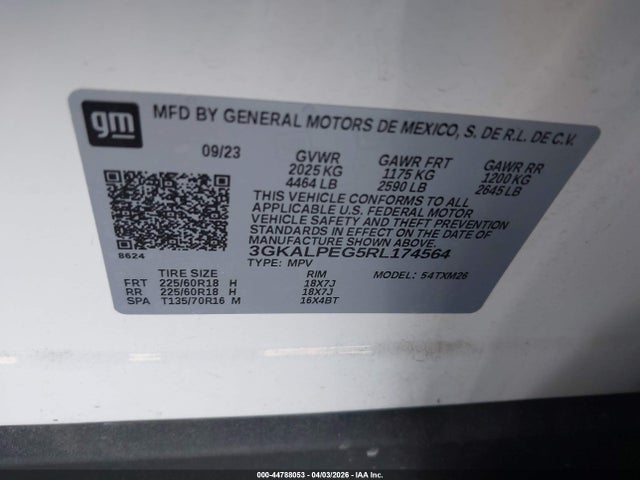 Продаж на аукціоні авто 2024 Gmc Terrain Fwd Slt, vin: 3GKALPEG5RL174564, номер лоту: 44788053