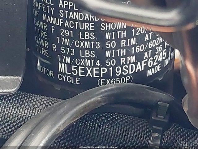 Kawasaki Ex650 P 2025 ML5EXEP19SDAF6245 Image 10