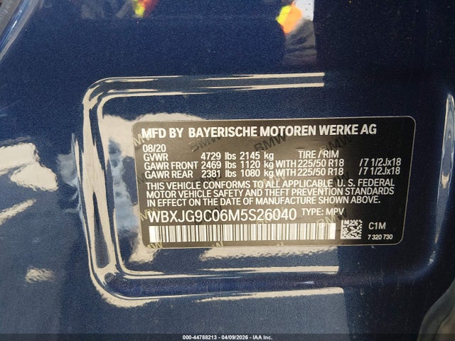 Продажа на аукционе авто 2021 Bmw X1 Xdrive28i, vin: WBXJG9C06M5S26040, номер лота: 44788213