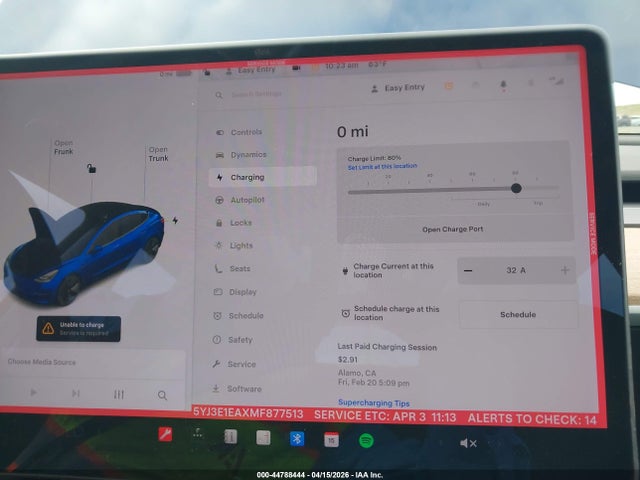 Aukcja sprzedaży 2021 Tesla Model 3 Standard Range Plus Rear-wheel Drive, vin: 5YJ3E1EAXMF877513, numer aukcji: 44788444