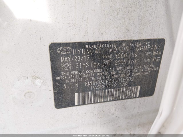 Aukcja sprzedaży 2018 Hyundai Elantra Gt, vin: KMHH35LE3JU016309, numer aukcji: 44788614