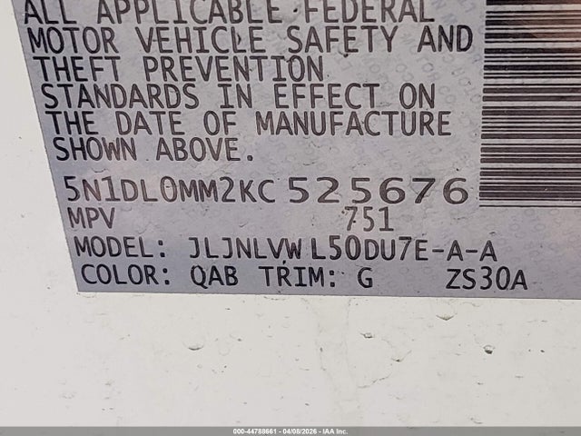 Продажа на аукционе авто 2019 Infiniti Qx60 Luxe, vin: 5N1DL0MM2KC525676, номер лота: 44788661