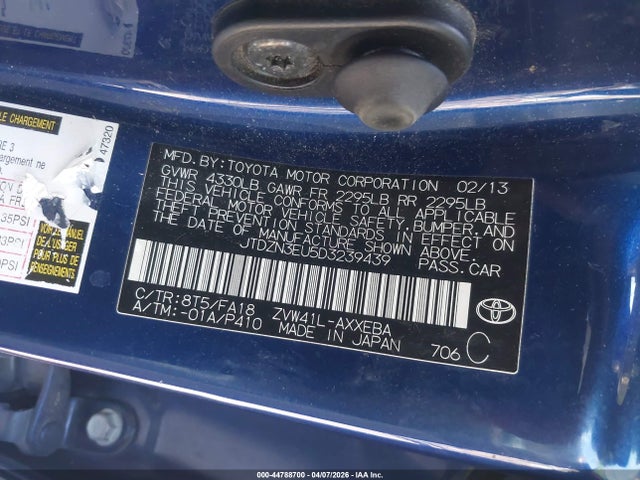 2013 TOYOTA PRIUS V JTDZN3EU5D3239439 Photo 8