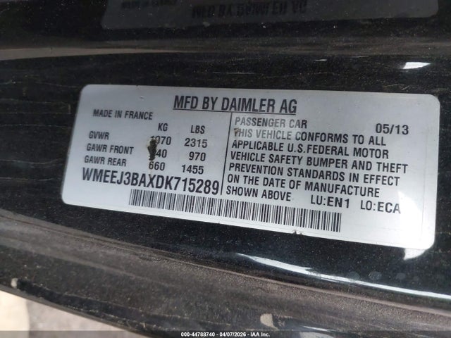Aukcja sprzedaży 2013 Smart Fortwo Passion/pure, vin: WMEEJ3BAXDK715289, numer aukcji: 44788740
