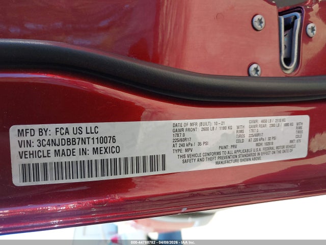 2022 JEEP COMPASS 3C4NJDBB7NT110076 Photo 8