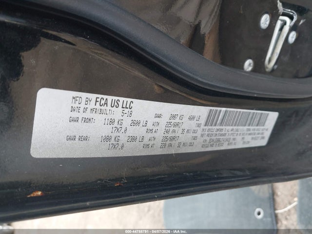 Продажа на аукционе авто 2018 Jeep Compass Latitude 4x4, vin: 3C4NJDBB6JT418432, номер лота: 44788791