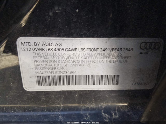 2013 AUDI A4 WAUFFAFL9DN034864 Photo 8