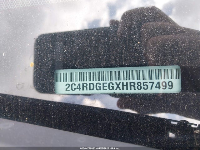 Aukcja sprzedaży 2017 Dodge Grand Caravan Gt, vin: 2C4RDGEGXHR857499, numer aukcji: 44788863