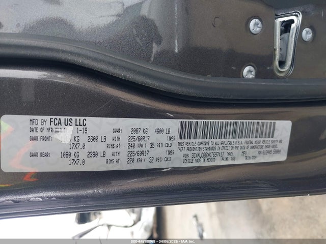 Продажа на аукционе авто 2019 Jeep Compass Latitude 4x4, vin: 3C4NJDBBXKT697417, номер лота: 44788868