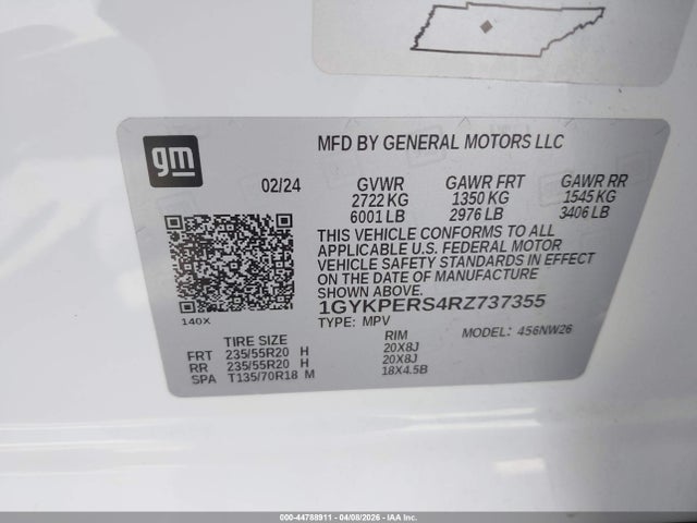 Aukcja sprzedaży 2024 Cadillac Xt6 Fwd Premium Luxury, vin: 1GYKPERS4RZ737355, numer aukcji: 44788911