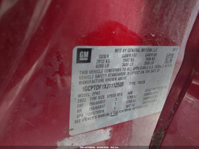 1GCPTDE1XJ1112508 Chevrolet Colorado Z71