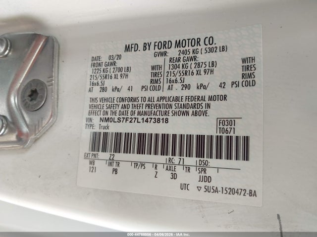 Ford Transit Connect Xlt 2020 NM0LS7F27L1473818 Image 9
