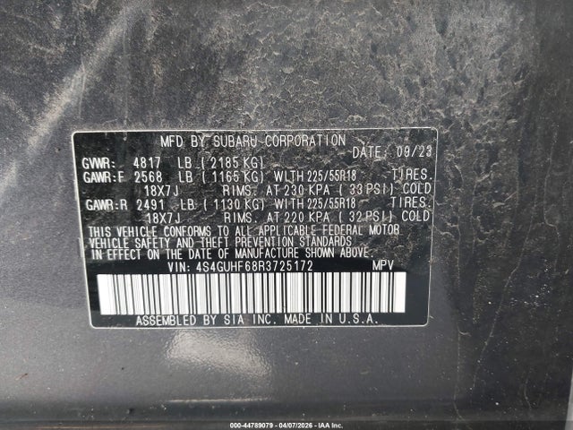 2024 SUBARU CROSSTREK 4S4GUHF68R3725172 Photo 8