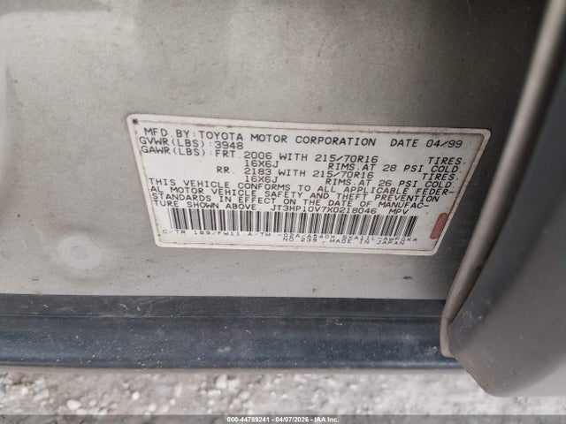 Продаж на аукціоні авто 1999 Toyota Rav4, vin: JT3HP10V7X0218046, номер лоту: 44789241