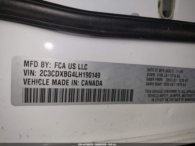 2020 DODGE CHARGER 2C3CDXBG4LH190149 Photo 8