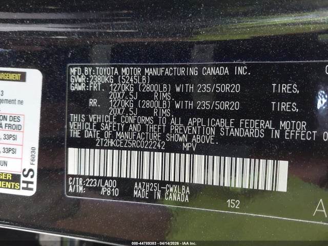 Aukcja sprzedaży 2024 Lexus Nx 350h Luxury, vin: 2T2HKCEZ5RC022242, numer aukcji: 44789383