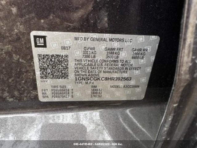 1GNSCGKC8HR392563 Chevrolet Suburban Ls