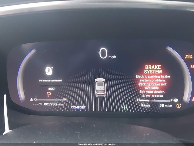 44789634 :رقم المزاد ، 5J8YE1H07SL032915 vin ، 2025 Acura Mdx A-spec مزاد بيع