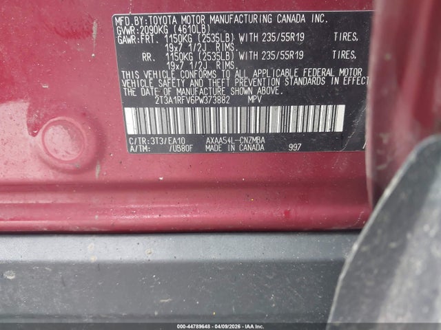 Aukcja sprzedaży 2023 Toyota Rav4 Xle Premium, vin: 2T3A1RFV6PW373882, numer aukcji: 44789648