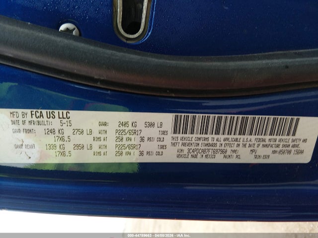 2015 DODGE JOURNEY 3C4PDCAB7FT697960 Photo 8