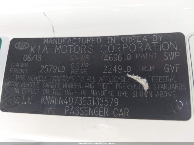 Продажа на аукционе авто 2014 Kia Cadenza Premium, vin: KNALN4D73E5133579, номер лота: 44789728