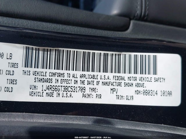 Aukcja sprzedaży 2011 Jeep Grand Cherokee Overland, vin: 1J4RS6GT3BC531709, numer aukcji: 44789807