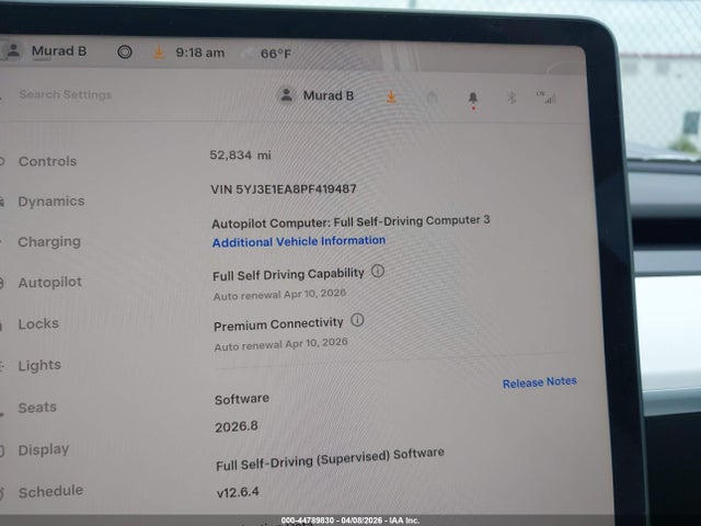 Aukcja sprzedaży 2023 Tesla Model 3 Rear-wheel Drive, vin: 5YJ3E1EA8PF419487, numer aukcji: 44789830
