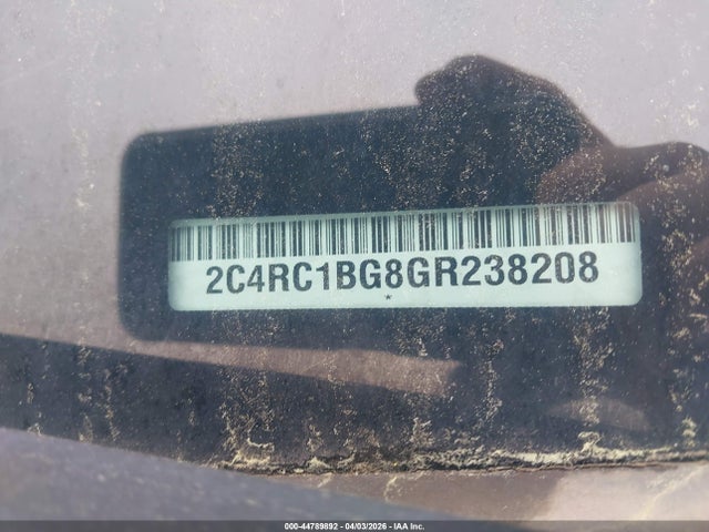 Продаж на аукціоні авто 2016 Chrysler Town & Country Touring, vin: 2C4RC1BG8GR238208, номер лоту: 44789892