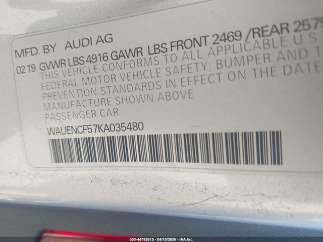 WAUENCF57KA035480 Audi A5 45 Premium
