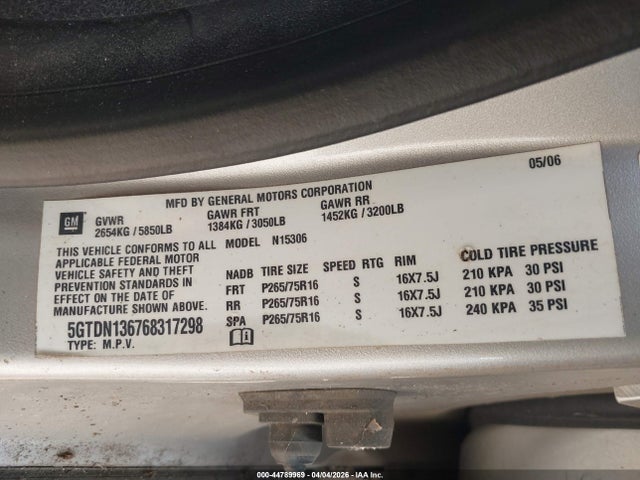 2006 HUMMER H3 SUV 5GTDN136768317298 Photo 8