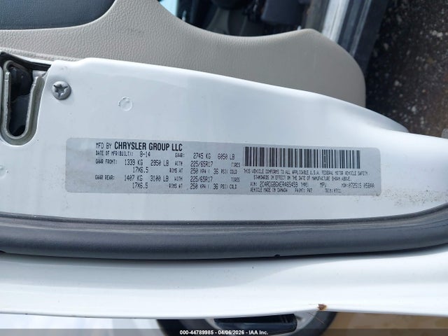 2014 Dodge Grand Caravan American Value Pkg მანქანა იყიდება აუქციონზე, vin: 2C4RDGBGXER465459, აუქციონის ნომერი: 44789985