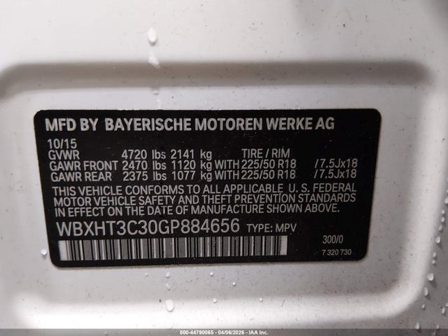 WBXHT3C30GP884656 BMW X1 Xdrive28i