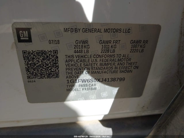 1G1FW6S0XJ4138799 Chevrolet BOLT EV LT