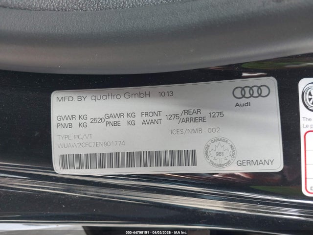 2014 AUDI RS 7 WUAW2CFC7EN901774 Photo 8