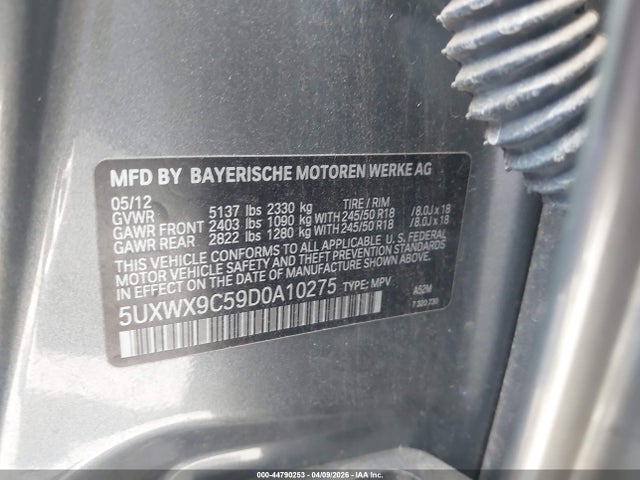 2013 BMW X3 5UXWX9C59D0A10275 Photo 8