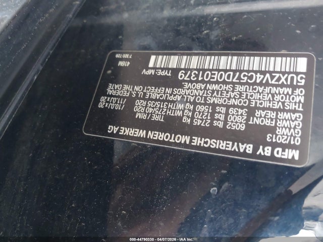 2013 Bmw X5 Xdrive35i/xdrive35i Premium/xdrive35i Sport Activity მანქანა იყიდება აუქციონზე, vin: 5UXZV4C57D0E01379, აუქციონის ნომერი: 44790330