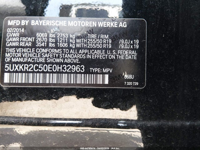 5UXKR2C50E0H32963 BMW X5 Sdrive35i