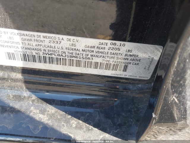 Продаж на аукціоні авто 2011 Volkswagen Jetta Sportwagen 2.0l Tdi, vin: 3VWPL8AJ1BM615083, номер лоту: 44790536