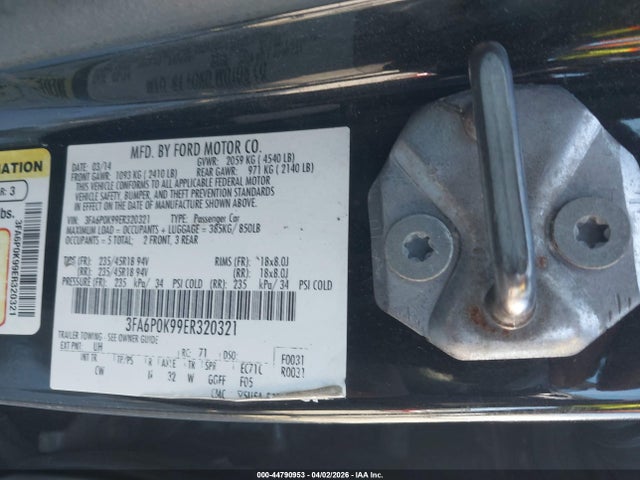 Ford Fusion Titanium 2014 3FA6P0K99ER320321 Image 9