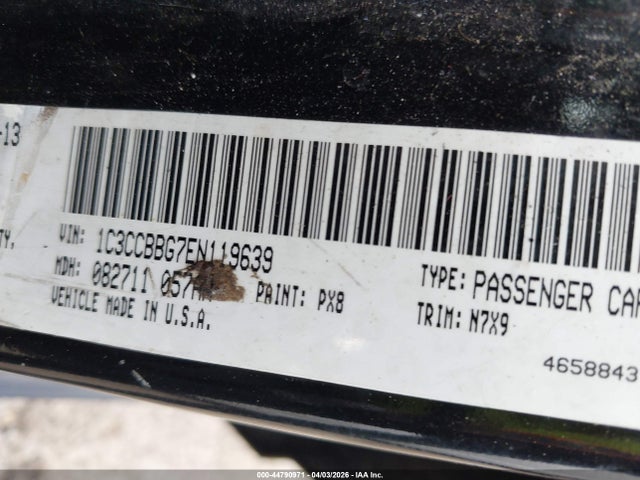 Aukcja sprzedaży 2014 Chrysler 200 Touring, vin: 1C3CCBBG7EN119639, numer aukcji: 44790971