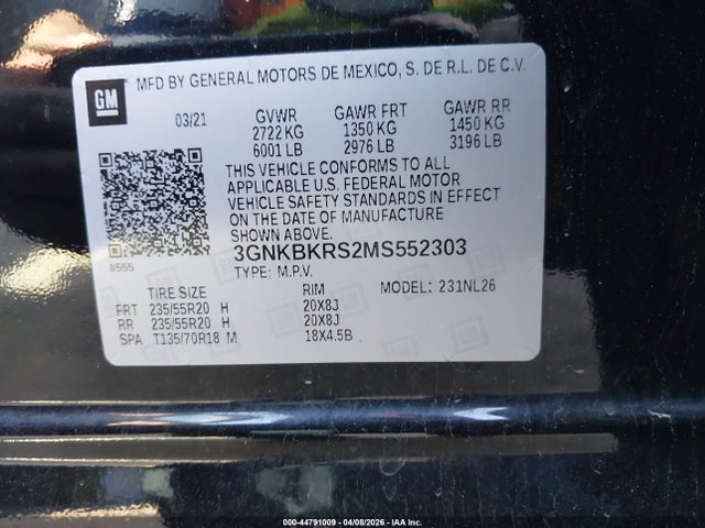 Chevrolet Blazer Awd Rs 2021 3GNKBKRS2MS552303 Image 9
