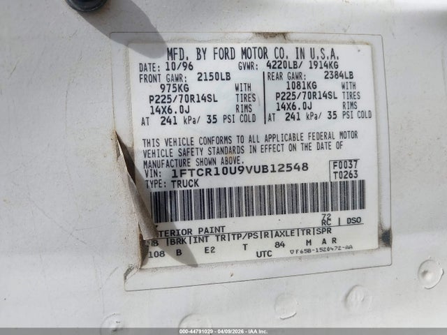 1997 FORD RANGER 1FTCR10U9VUB12548 Photo 8