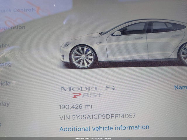 2013 TESLA MODEL S 5YJSA1CP9DFP14057 Photo 6